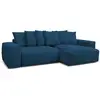Image de Bobochic canapé d'angle réversible convertible coffre voltaire bleu foncé réversible VOLTAIRE