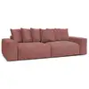 Image de Bobochic canapé droit fixe 4 places voltaire velours côtelé rose