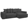 Image de Bobochic canapé d'angle réversible convertible coffre voltaire gris foncé réversible VOLTAIRE