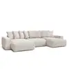 Image de Bobochic canapé panoramique convertible coffre voltaire beige panoramique VOLTAIRE