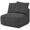 Image de Bobochic chauffeuse 1 place sans accoudoir pour canapé modulable voltaire gris foncé