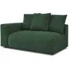 Image de Bobochic chauffeuse 2 places avec accoudoir pour canapé modulable voltaire vert angle gauche
