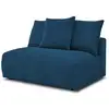 Image de Bobochic chauffeuse 2 places sans accoudoir pour canapé modulable voltaire bleu foncé