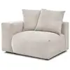 Image de Bobochic chauffeuse 1 place avec accoudoir pour canapé modulable voltaire beige angle gauche