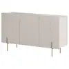 Image de Bobochic buffet 3 portes 150 cm mathilde plateau effet marbre et pieds or beige MATHILDE