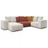 Image de Bobochic canapé panoramique fixe modulable voltaire 1 méridienne, 1 chauffeuse 2 place, 1 angle, 1 chauffeuse 1 place multicolore angle gauche VOLTAIRE