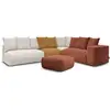Image de Bobochic canapé d'angle fixe modulable voltaire avec 2 chauffeuses 2 places, 1 angle, 1 chauffeuse 1 place et 1 pouf multicolore angle droit VOLTAIRE