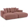 Image de Bobochic canapé droit fixe 4 places voltaire assise profonde rose VOLTAIRE