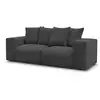 Image de Bobochic canapé droit fixe modulable voltaire gris foncé VOLTAIRE
