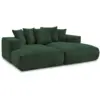 Image de Bobochic canapé droit fixe 4 places voltaire assise profonde vert VOLTAIRE
