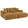 Image de Bobochic canapé droit fixe 4 places voltaire assise profonde jaune VOLTAIRE