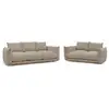 Image de Bobochic ensemble canapé droit fixe 3 + 2 places ernest taupe ERNEST