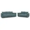 Image de Bobochic ensemble canapé droit fixe 3 + 2 places ernest bleu foncé ERNEST