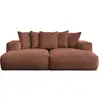 Image de Bobochic canapé droit fixe 4 places voltaire assise profonde orange VOLTAIRE