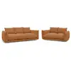 Image de Bobochic ensemble canapé droit fixe 3 + 2 places ernest orange ERNEST