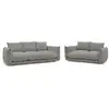 Image de Bobochic ensemble canapé droit fixe 3 + 2 places ernest gris foncé ERNEST