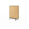 Image de Bobochic buffet haut arrondi 2 portes 107 cm amboise couleur chêne AMBOISE