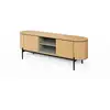 Image de Bobochic meuble tv arrondi 2 portes 168 cm amboise couleur chêne AMBOISE