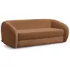 Image de Bobochic canapé droit convertible déplimousse neyo tissu texturé orange NEYO