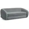 Image de Bobochic canapé droit convertible déplimousse neyo tissu texturé gris foncé NEYO
