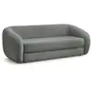 Image de Bobochic canapé droit convertible déplimousse neyo tissu lisse gris foncé NEYO