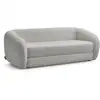 Image de Bobochic canapé droit convertible déplimousse neyo tissu bouclette gris clair NEYO