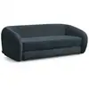 Image de Bobochic canapé droit convertible déplimousse neyo tissu texturé bleu foncé NEYO