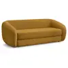 Image de Bobochic canapé droit convertible déplimousse neyo tissu lisse jaune NEYO