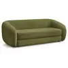 Image de Bobochic canapé droit convertible déplimousse neyo tissu lisse vert NEYO
