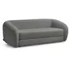 Image de Bobochic canapé droit convertible déplimousse neyo tissu bouclette gris foncé NEYO