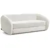 Image de Bobochic canapé droit convertible déplimousse neyo tissu texturé blanc NEYO
