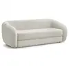 Image de Bobochic canapé droit convertible déplimousse neyo tissu lisse beige NEYO