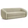 Image de Bobochic canapé droit convertible déplimousse neyo tissu lisse taupe NEYO