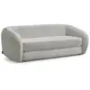 Image de Bobochic canapé droit convertible déplimousse neyo tissu texturé gris clair NEYO