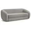 Image de Bobochic canapé droit convertible déplimousse neyo tissu lisse gris clair NEYO