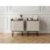 Image de Bobochic lot de 2 chevets louna 2 tiroirs avec led LOUNA