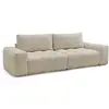Image de Bobochic canapé droit convertible coffre anakin tissu texturé beige ANAKIN