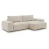 Image de Bobochic canapé d'angle convertible réversible coffre anakin tissu bouclette beige réversible ANAKIN
