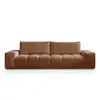 Image de Bobochic canapé droit convertible coffre anakin tissu texturé orange ANAKIN