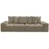 Image de Bobochic canapé droit convertible coffre anakin tissu texturé taupe ANAKIN