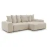 Image de Bobochic canapé d'angle réversible anakin tissu bouclette beige réversible ANAKIN
