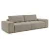 Image de Bobochic canapé droit convertible coffre anakin tissu bouclette taupe ANAKIN