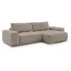 Image de Bobochic canapé d'angle réversible anakin tissu bouclette taupe réversible ANAKIN