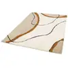 Image de Bobochic tapis shaggy lalou motif abstrait beige 160x230 LALOU