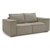 Image de Bobochic canapé droit convertible chelsea ouverture express tissu texturé taupe 160x200 CHELSEA