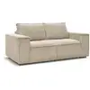 Image de Bobochic canapé droit convertible chelsea ouverture express gros côtelé doux taupe 140x200 CHELSEA