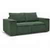 Image de Bobochic canapé droit convertible chelsea ouverture express gros côtelé doux vert 160x200 CHELSEA