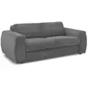 Image de Bobochic canapé droit convertible hugo ouverture express gros côtelé gris foncé 160x190 HUGO