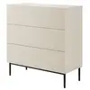 Image de Bobochic commode kasha 3 tiroirs pieds noir beige KASHA