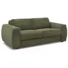 Image de Bobochic canapé droit convertible hugo ouverture express gros côtelé vert 140x190 HUGO